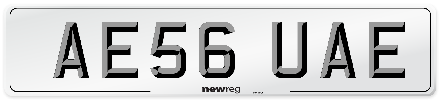 AE56 UAE Number Plate from New Reg